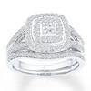 Thumbnail Image 0 of Bridal Set 1/2 ct tw Diamonds 10K White Gold