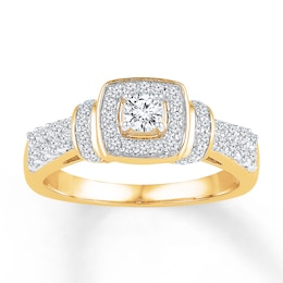 Now + Forever Engagement Ring 5/8 ct tw Diamonds 10K Yellow Gold