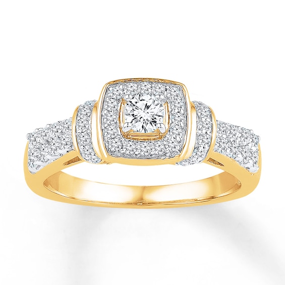 Now + Forever Engagement Ring 5/8 ct tw Diamonds 10K Yellow Gold