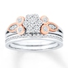 Thumbnail Image 1 of Now + Forever Diamond Bridal Set 5/8 ct tw Round-cut 10K Two-Tone Gold
