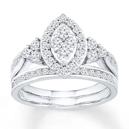 Now + Forever Diamond Bridal Set 7/8 carat tw 14K White Gold