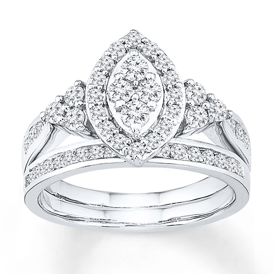Now + Forever Diamond Bridal Set 7/8 carat tw 14K White Gold