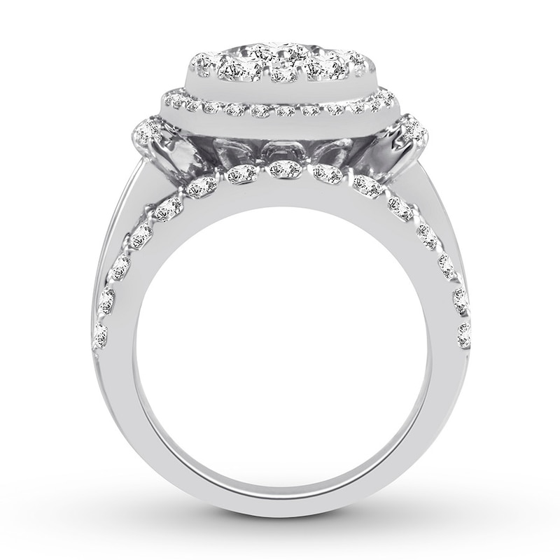 Diamond Engagement Ring 3-1/2 Carats tw Round-cut 14K Gold