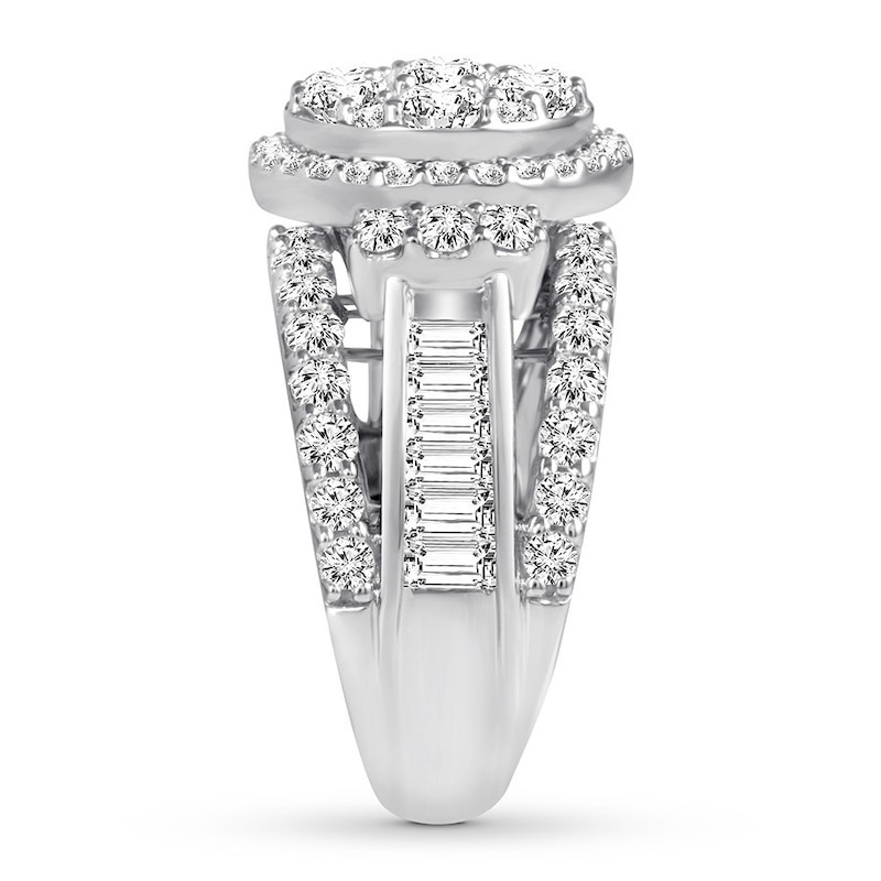 Diamond Engagement Ring 3-1/2 Carats tw Round-cut 14K Gold
