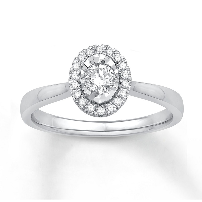 Main Image 1 of Now + Forever Diamond Engagement Ring 1/4 ct tw Round-cut 10K White Gold