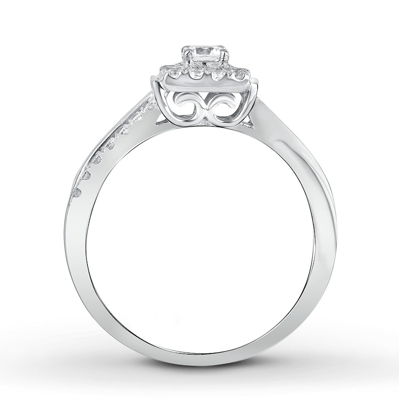 Main Image 2 of Now + Forever Diamond Engagement Ring 1/2 ct tw Round-cut 10K White Gold