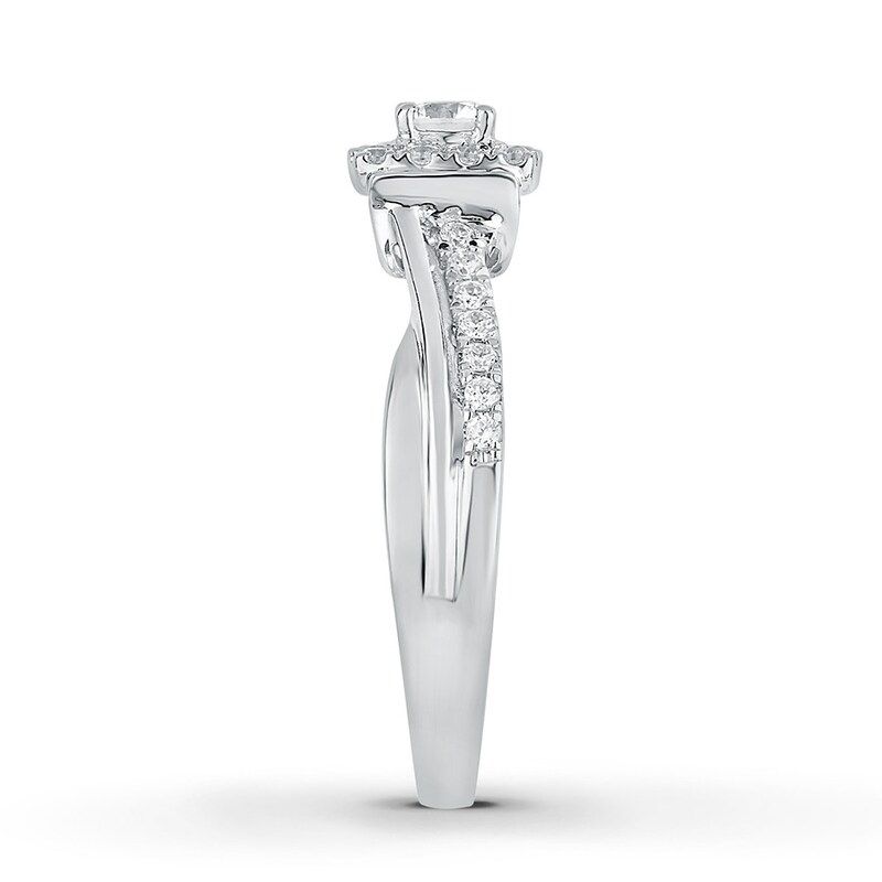 Main Image 3 of Now + Forever Diamond Engagement Ring 1/2 ct tw Round-cut 10K White Gold