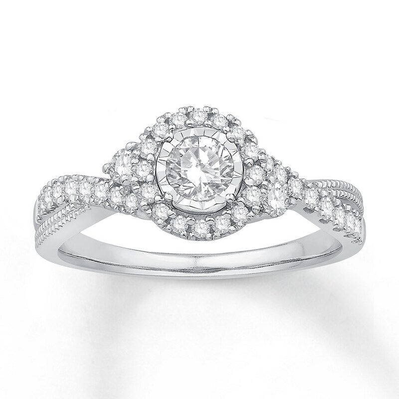 Main Image 1 of Now + Forever Diamond Engagement Ring 5/8 ct tw 14K White Gold
