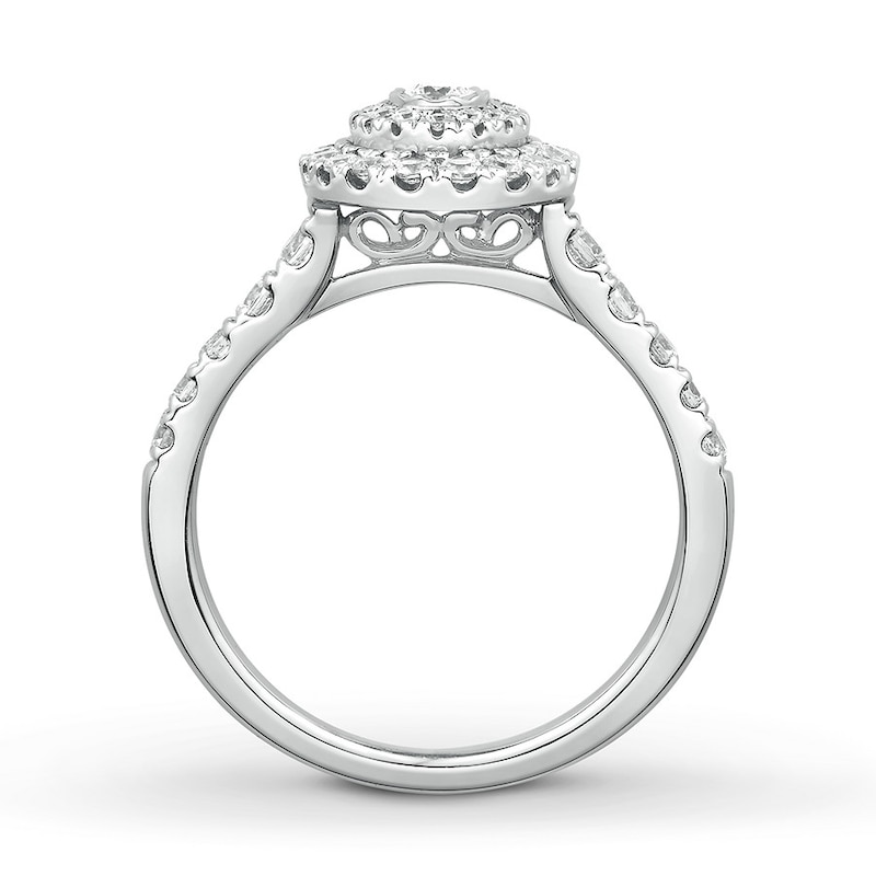 Bridal Set 7/8 ct tw Diamonds 14K White Gold