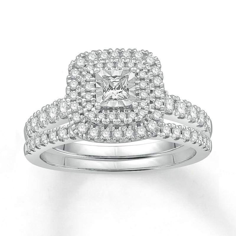 Main Image 1 of Now + Forever Diamond Bridal Set 3/4 Carat tw Round-cut 14K White Gold