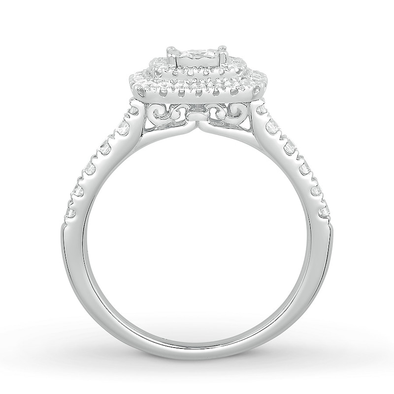 Diamond Bridal Set 3/4 Carat tw Round-cut 14K White Gold