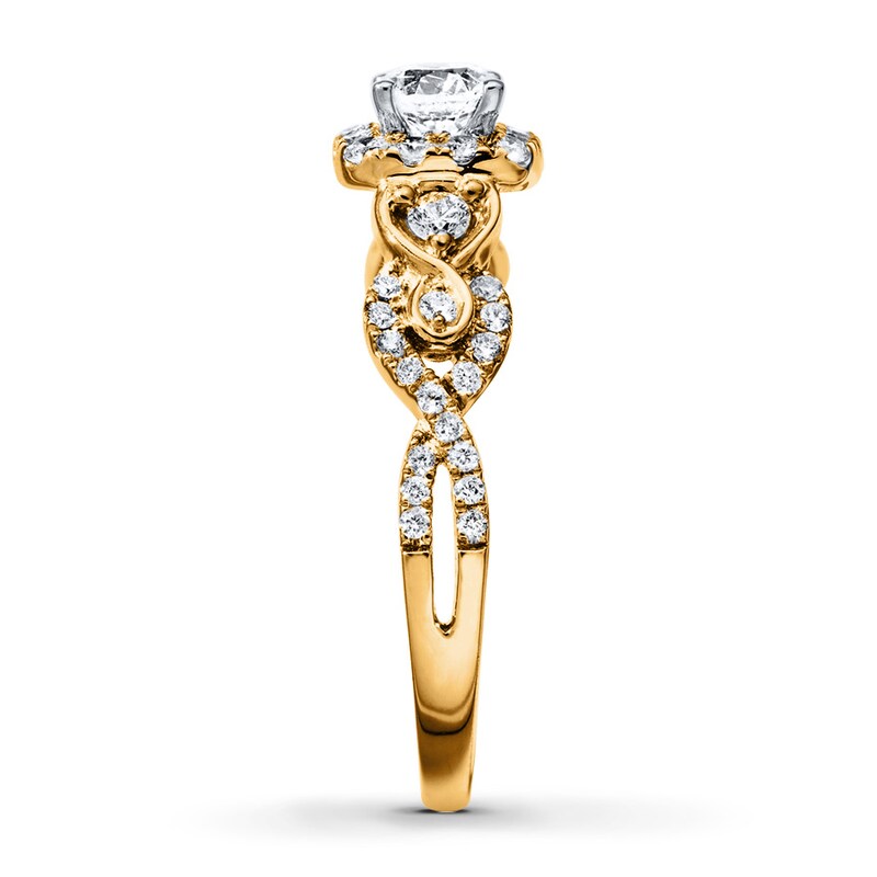 Main Image 3 of Now + Forever Diamond Engagement Ring 1 ct tw Round-cut 14K Yellow Gold
