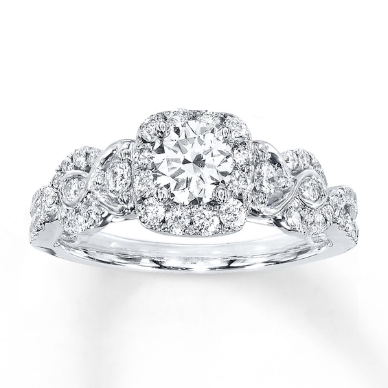 Now + Forever Diamond Engagement Ring 1 ct tw Round-cut 14K White Gold