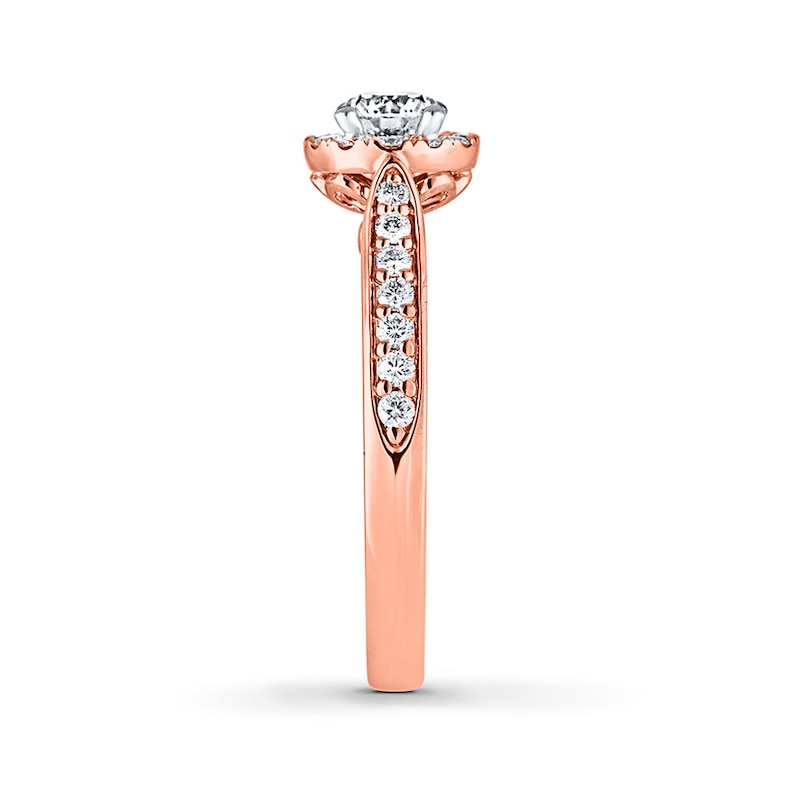 Main Image 3 of THE LEO Diamond Round-cut Engagement Ring 3/4 ct tw 14K Rose Gold