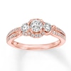 Thumbnail Image 0 of Diamond Engagement Ring 3/4 ct tw Round-cut 14K Rose Gold