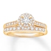 Thumbnail Image 1 of Now + Forever Diamond Bridal Set 1/2 ct tw Round-cut 14K Yellow Gold