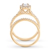 Thumbnail Image 2 of Now + Forever Diamond Bridal Set 5/8 ct tw Princess & Round 14K Yellow Gold