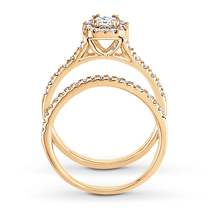Main Image 2 of Now + Forever Diamond Bridal Set 5/8 ct tw Princess & Round 14K Yellow Gold