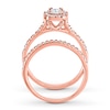 Thumbnail Image 2 of Now + Forever Diamond Bridal Set 5/8 ct tw Princess & Round 14K Rose Gold