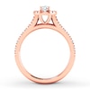 Thumbnail Image 2 of Now + Forever Diamond Bridal Set 5/8 ct tw Oval/Round 14K Rose Gold