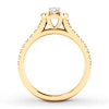 Thumbnail Image 2 of Now + Forever Diamond Bridal Set 5/8 ct tw Oval/Round 14K Yellow Gold