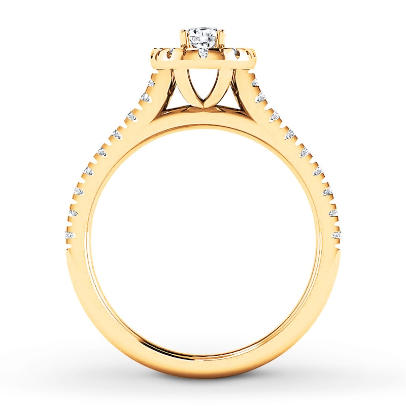 Main Image 2 of Now + Forever Diamond Bridal Set 5/8 ct tw Oval/Round 14K Yellow Gold