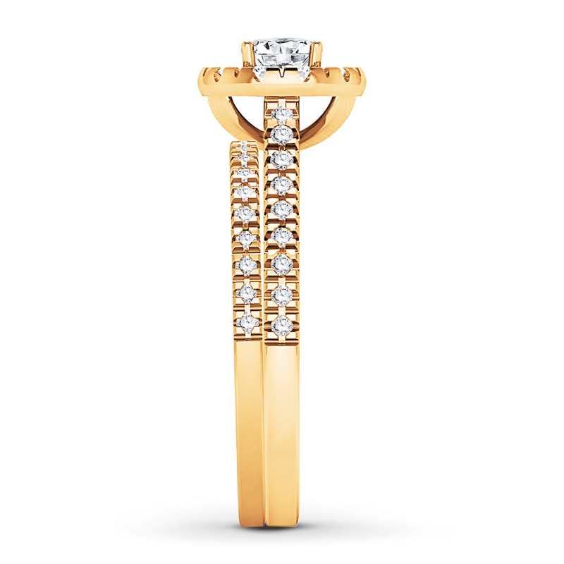 Main Image 3 of Now + Forever Diamond Bridal Set 5/8 ct tw Oval/Round 14K Yellow Gold