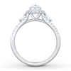Thumbnail Image 2 of Now + Forever Diamond Bridal Set 5/8 ct tw Round & Baguette 14K White Gold