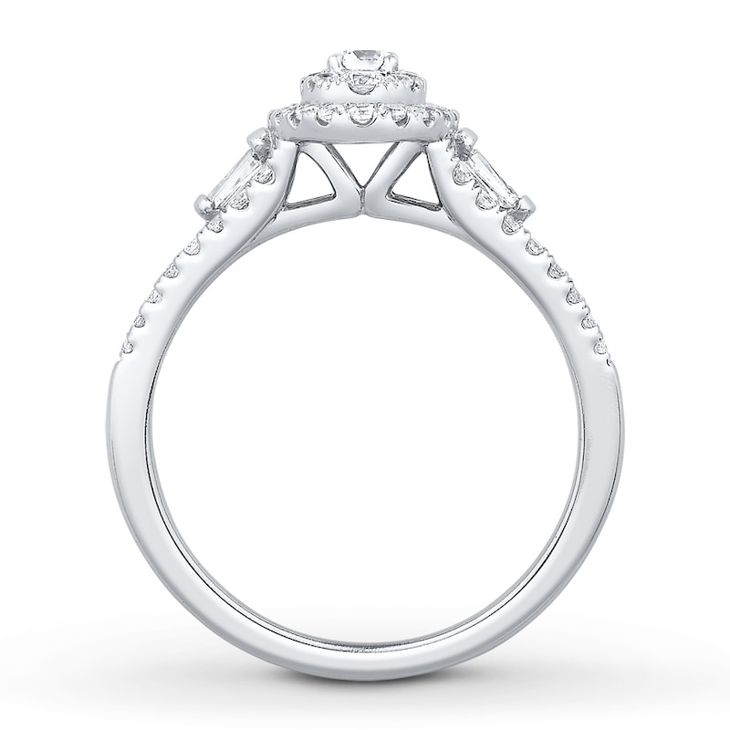 Main Image 2 of Now + Forever Diamond Bridal Set 5/8 ct tw Round & Baguette 14K White Gold