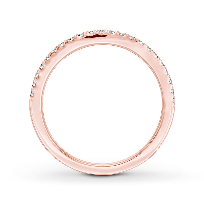 Diamond Wedding Band 1/5 ct tw 14K Rose Gold