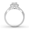 Thumbnail Image 1 of Diamond Engagement Ring 3/8 ct tw Round-cut 10K White Gold