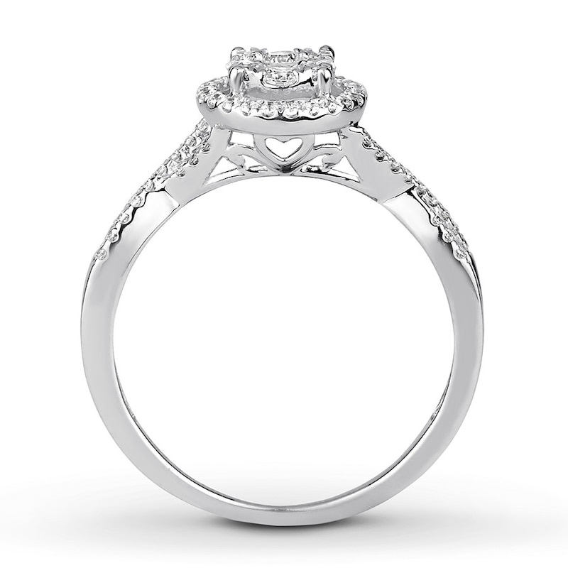 Diamond Engagement Ring 3/8 ct tw Round-cut 10K White Gold