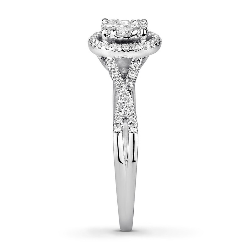 Diamond Engagement Ring 3/8 ct tw Round-cut 10K White Gold