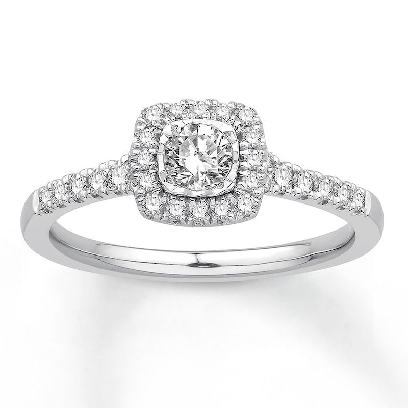 Main Image 1 of Now + Forever Diamond Engagement Ring 1/2 ct tw Round-cut 10K White Gold