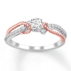 Thumbnail Image 1 of Now + Forever Diamond Engagement Ring 3/8 ct tw Round-cut 10K Two-Tone Gold