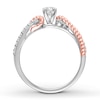 Thumbnail Image 2 of Now + Forever Diamond Engagement Ring 3/8 ct tw Round-cut 10K Two-Tone Gold
