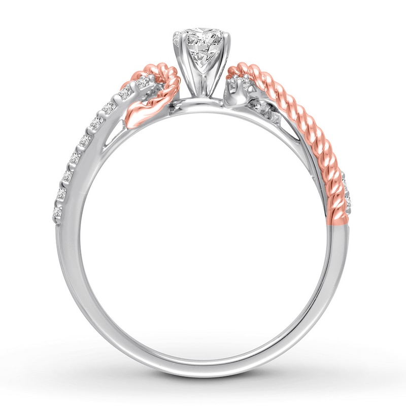 Main Image 2 of Now + Forever Diamond Engagement Ring 3/8 ct tw Round-cut 10K Two-Tone Gold