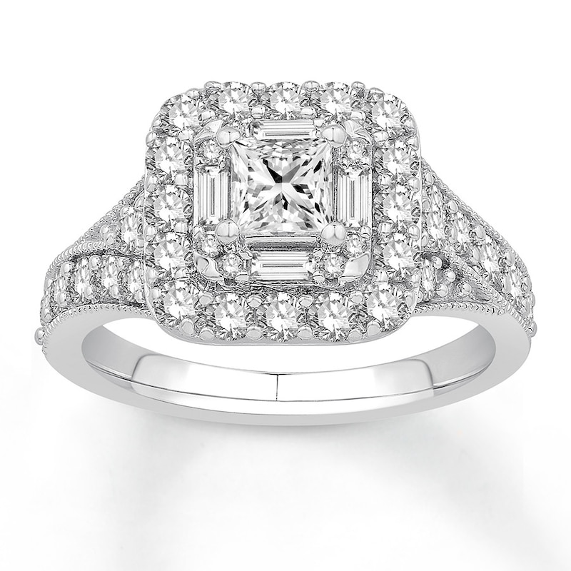 Diamond Engagement Ring 1-5/8 ct tw 14K White Gold | Kay
