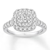 Diamond Engagement Ring 1-1/3 ct tw Princess & Round 14K Gold