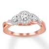 Thumbnail Image 0 of Diamond Engagement Ring 1/2 ct tw Round-cut 10K Rose Gold