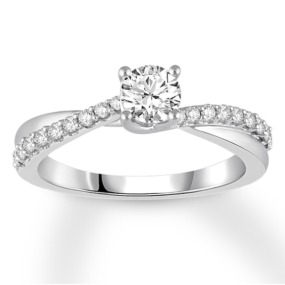Diamond Engagement Ring 5/8 ct tw Round-cut 10K White Gold | Kay
