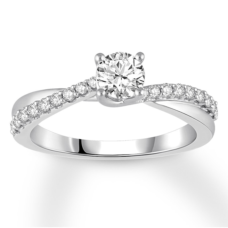 Main Image 1 of Now + Forever Diamond Engagement Ring 5/8 ct tw Round-cut 10K White Gold
