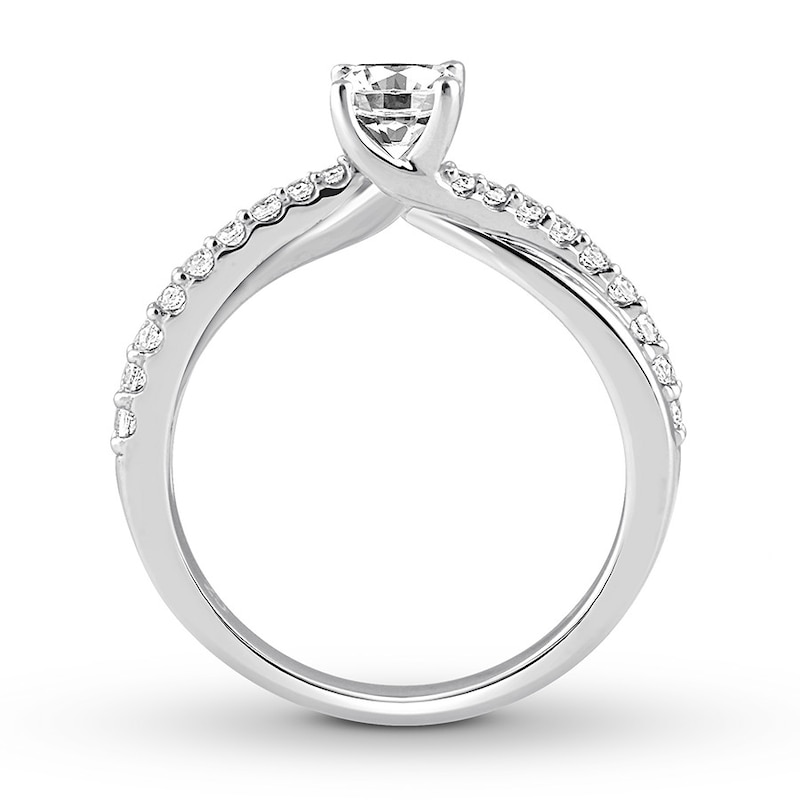 Diamond Engagement Ring 5/8 ct tw Round-cut 10K White Gold