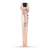 Thumbnail Image 3 of Memories Moments Magic 3-Stone Black Diamond Engagement Ring 5/8 ct tw 10K Rose Gold