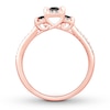 Thumbnail Image 2 of Memories Moments Magic 3-Stone Black Diamond Engagement Ring 1/2 ct tw 10K Rose Gold