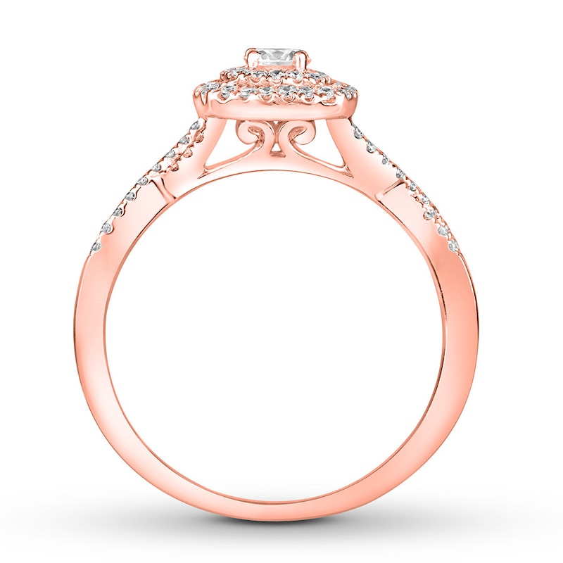 Rose Gold Thick & Diamante Ring 8-Pack in 2023