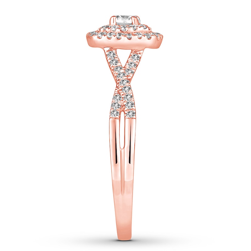 Diamond Engagement Ring 3/8 Carat tw 10K Rose Gold