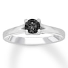 Thumbnail Image 1 of Now + Forever Black & White Diamond Engagement Ring 1/2 ct tw 10K White Gold