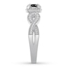 Thumbnail Image 3 of Now + Forever Black/White Diamond Engagement Ring 1/2 Carat tw 10K White Gold