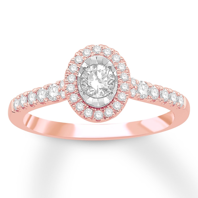 Diamond Engagement Ring 1/2 Carat tw 10K Rose Gold